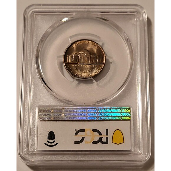 1949 D Jefferson Nickel MS65 PCGS Toning - Picture 2 of 4